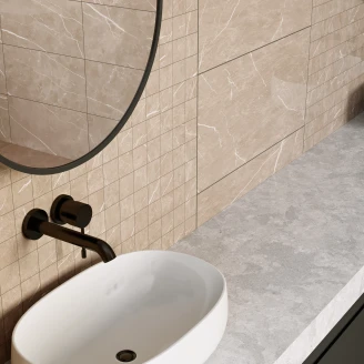 Mosaikk Gulvflis <strong>Prestige</strong>  Beige Polert 30x30 (5x5) cm